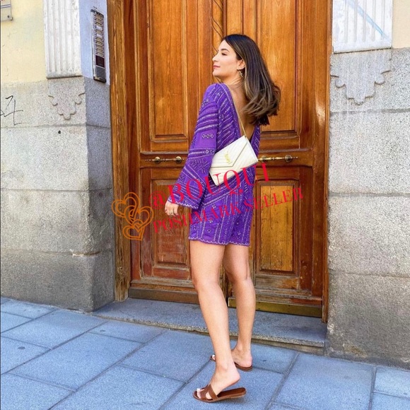 BLOGGERS FAV ZARA BEADED TUNIC MINI DRESS - Picture 5 of 10